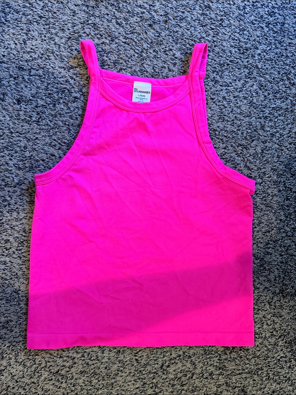 No Boundaries Hot Pink Tank Top